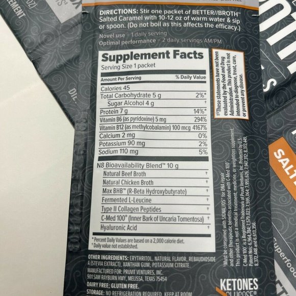 5 PACKS  Pruvit Better Broth Salted Caramel - Picture 3 of 4